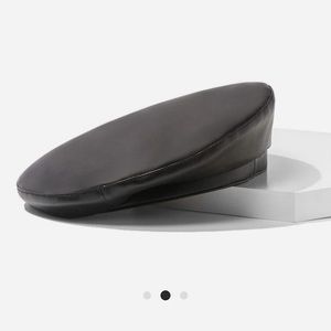 Faux Leather Beret